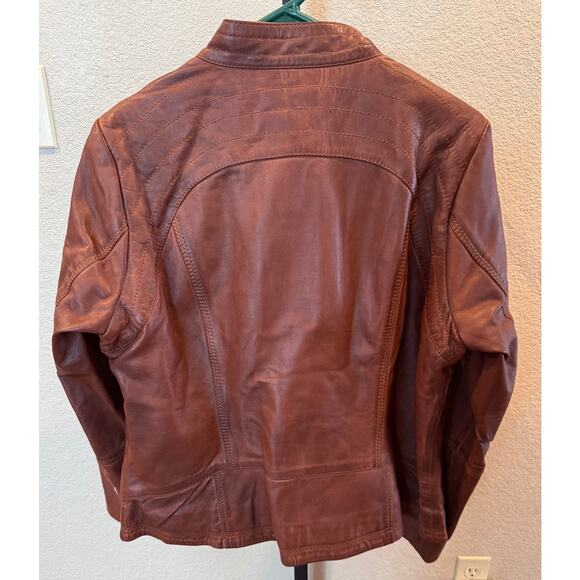 Decrum Women’s Acerra Real Leather Jacket – Cognac – Size XL – NWT - Picture 4 of 11